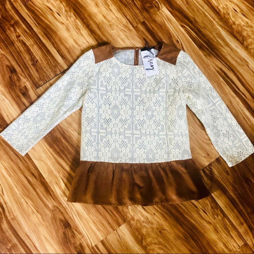 NWT Lace peplum sweater